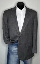 Brooks Brothers 346 Madison Wool Windowpane Herringbone Tweed Blazer Mens 40R