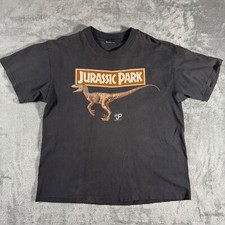 Vintage 1993 Jurassic Park Raptor Skeleton Tshirt Glow In The Dark No Tag Single