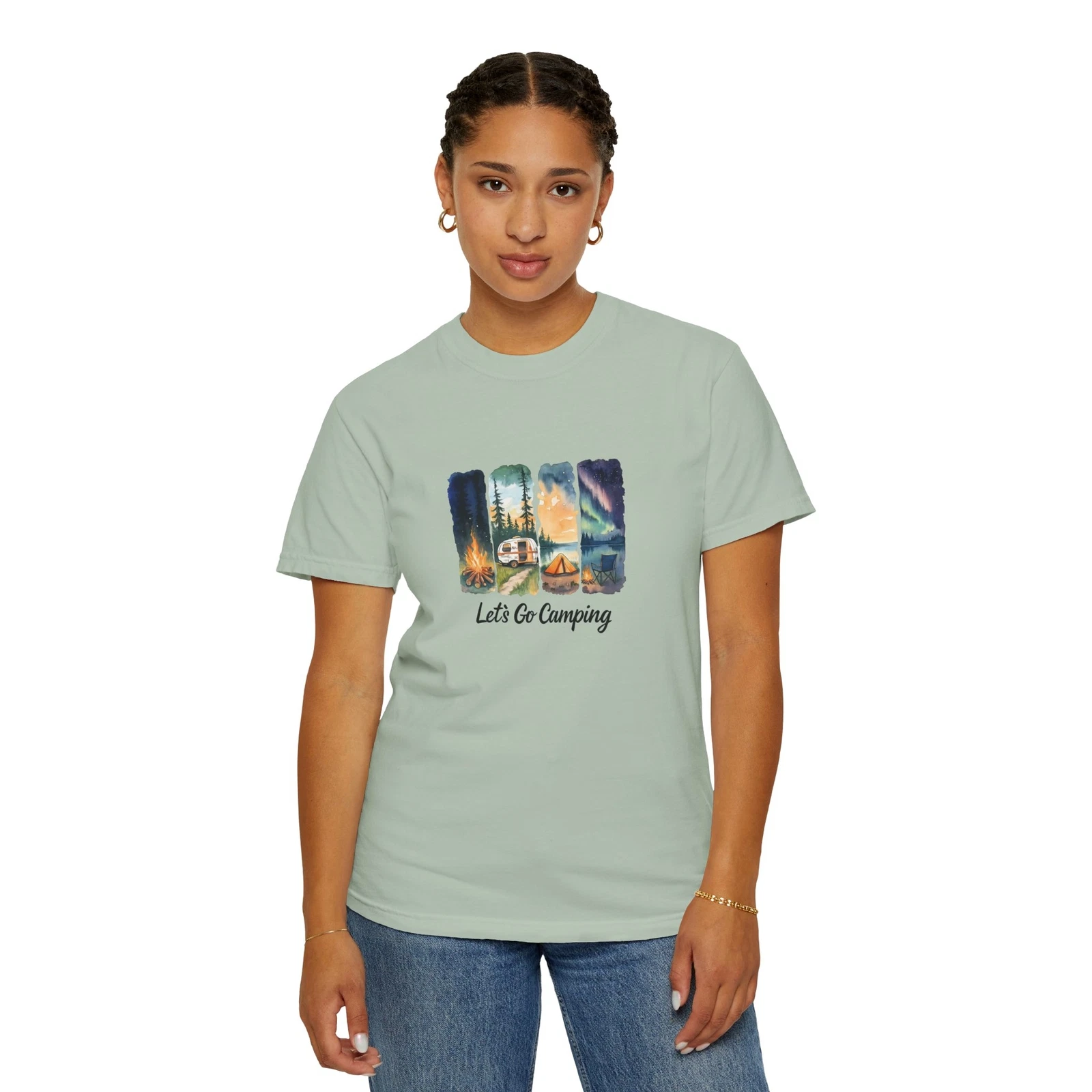 Adventure-Ready Camping T-Shirt, Unisex Gift, Outdoor Apparel, Summer Fun,
Opens in a new window or