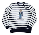 Polo Ralph Lauren Men's White/Navy Polo Bear Graphic Fleece Pullover Sweatshirt
