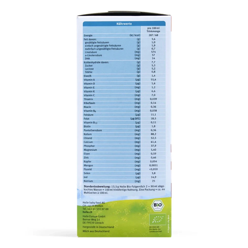 Fórmula de leche infantil de seguimiento orgánica Holle Bio etapa 2 Foto 2 de 4