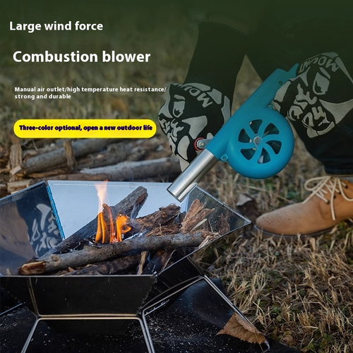 Outdoor Hand-cranked Combustion Blower Manual Portable Hair Dryer Blower - Picture 3 of 15
