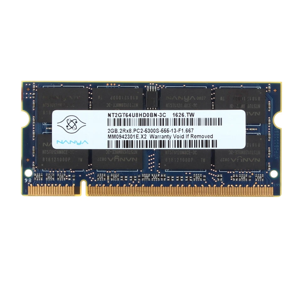 Nanya DDR2 4GB RAM 2X 2GB PC2-5300 667Mhz 200PIN SODIMM Laptop  NON-ECC Memory - Image 2 of 4