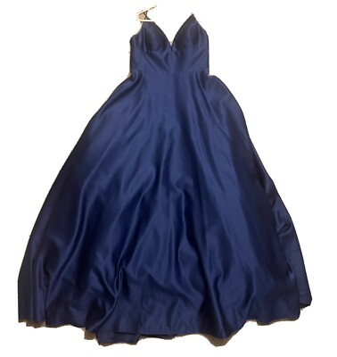 betsy and adam royal blue dress Long Prom Dress With Ruffled One-Shoulder Bodice– PromGirl