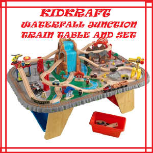 kidkraft rapid waterfall train set & table