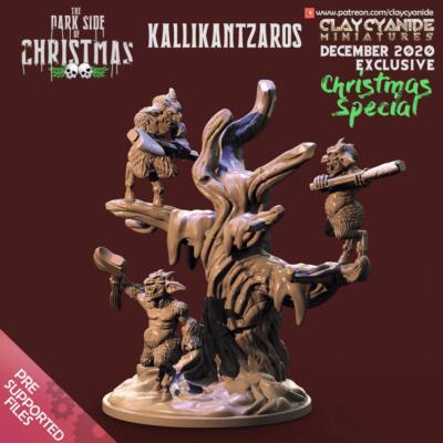 3D Printed Clay Cyanide Kallikantzaros The Dark Side of Christmas 28mm-32mm