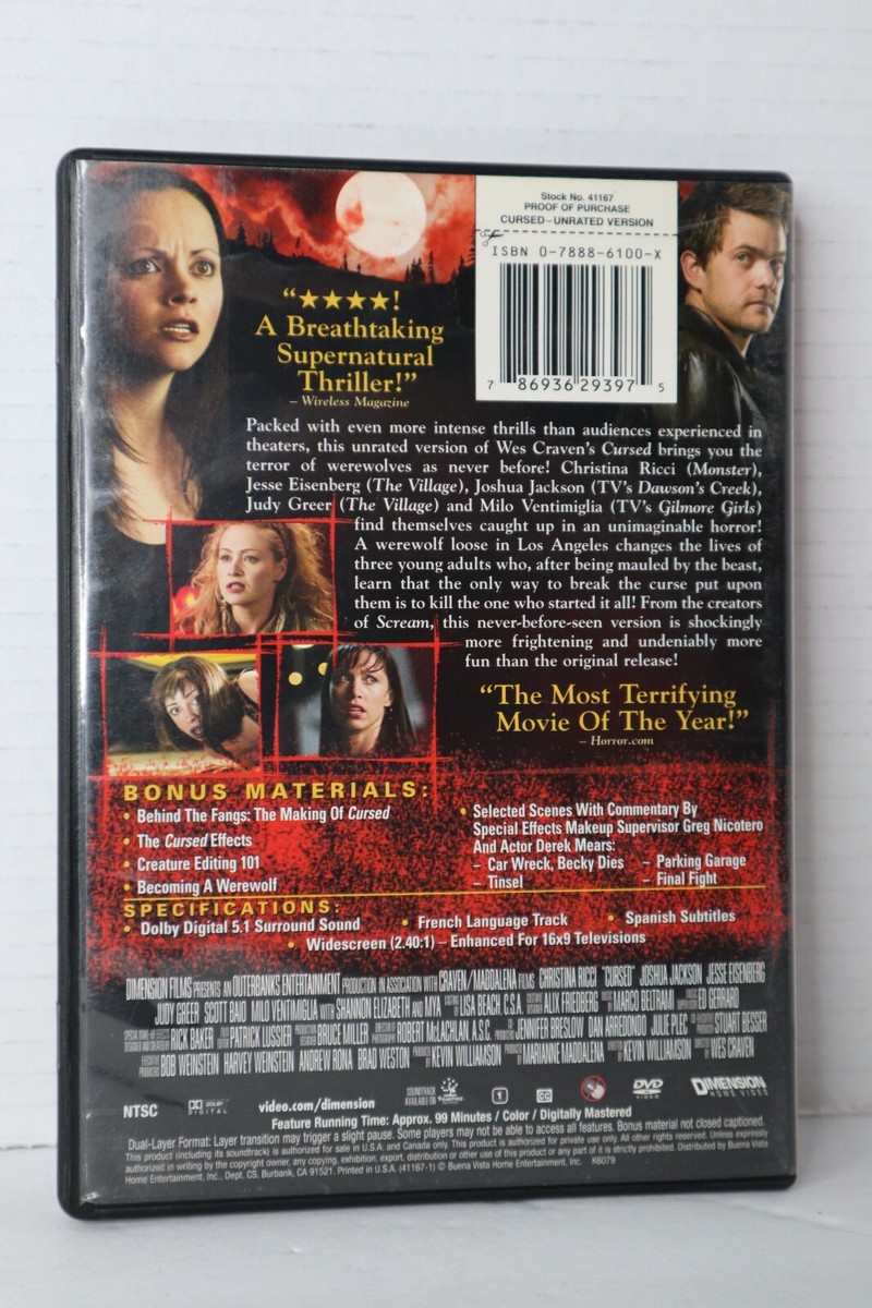 Cursed (DVD, 2005, Unrated Version) 786936293975| eBay