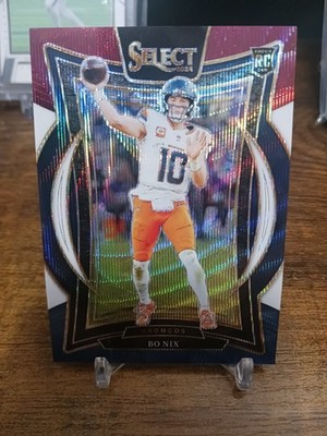 2024 Panini Select - Concourse Bo Nix #30 Tri-Color Prizm /299 (RC)