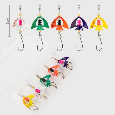 Kompakt verpackt Angelk?der Set 5 St??ck reflektierende Spinner f??r einfachen