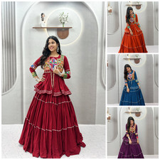 NEW Women Navratri Chaniya Choli Kutch Embroidery Ghagra Lehenga Garba Dress