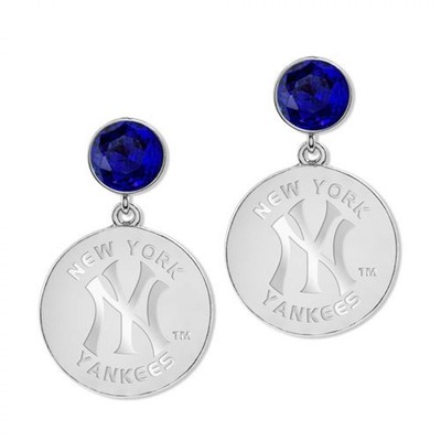 Game Time Offical MLB NY YANKEES Disc Earrings
