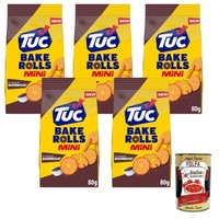 Tuc Bake Rolls Mini Bbq 5X80G Knusprige Brotchips Barbecue +Polpa