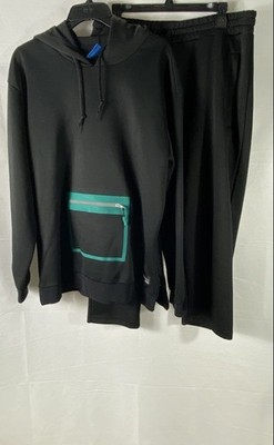 Adidas Men's EQT Tracksuit Black Teal ADV/91-17 Hoodie Sz M Pants Sz L