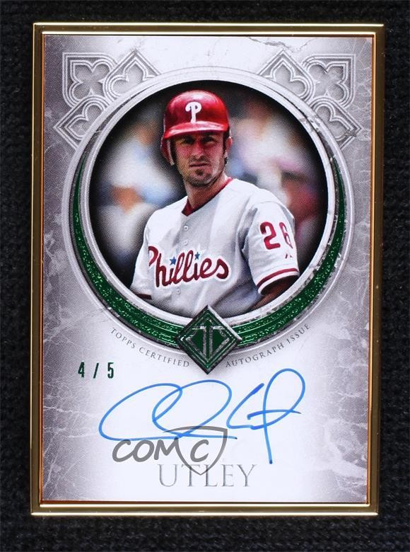 2023 Topps Transcendent Collection Emerald 4/5 Chase Utley #TCA-CUT Auto 1cc7