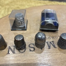 Pewter Thimbles x2 4 x metal thimbles 
