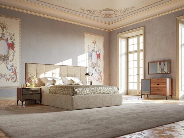 Luxus MöBel Schlafzimmer Modern Set 5Tlg Doppel Bett 2X Nachttische Neu-image