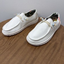 HEY DUDE WENDY FRINGE SALT Lightweight Slip-On Women's Shoe Sz W9