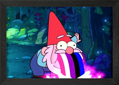 Gravity Falls Wichtel Erbrechen Stolz gerahmtes Wandbild Poster Leinwanddruck Bild