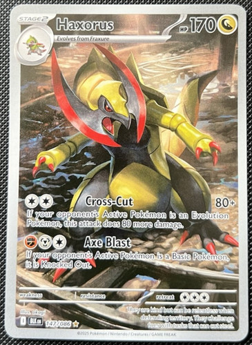 Haxorus 147/086 Illustration Rare Black Bolt Mint Pokemon TCG