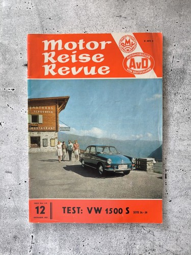 Motor Reise Revue #12 1963 - VW 1500 S