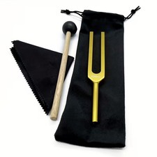528Hz Tuning Fork Set – Sound Healing & Meditation Tool with Mallet, Cloth/Pouch