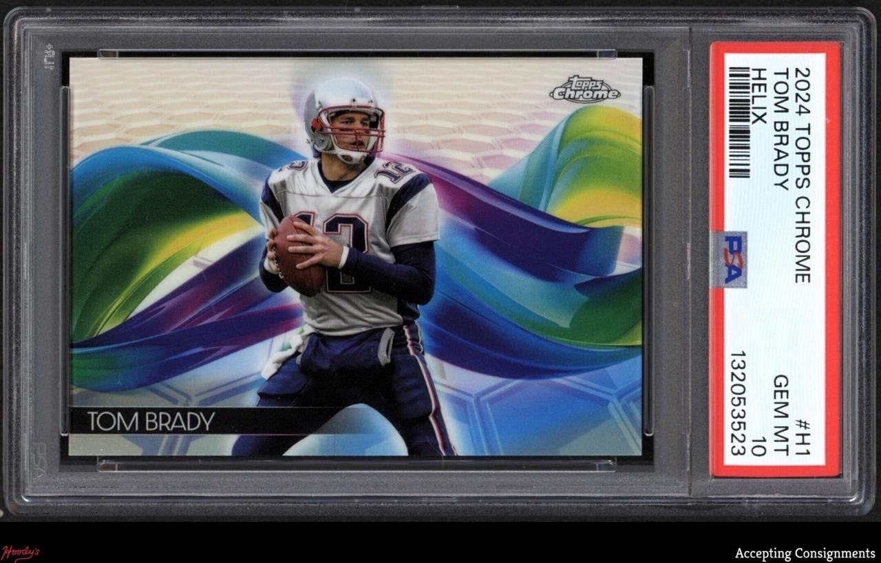 2024 Topps Chrome Helix #H1 Tom Brady SP PSA 10 GEM Patriots