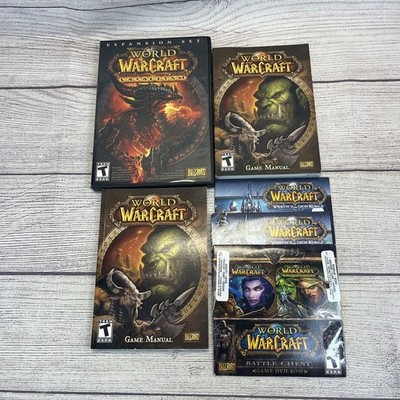 World of Warcraft Bundle Lot Expansion PC Games Windows Vintage