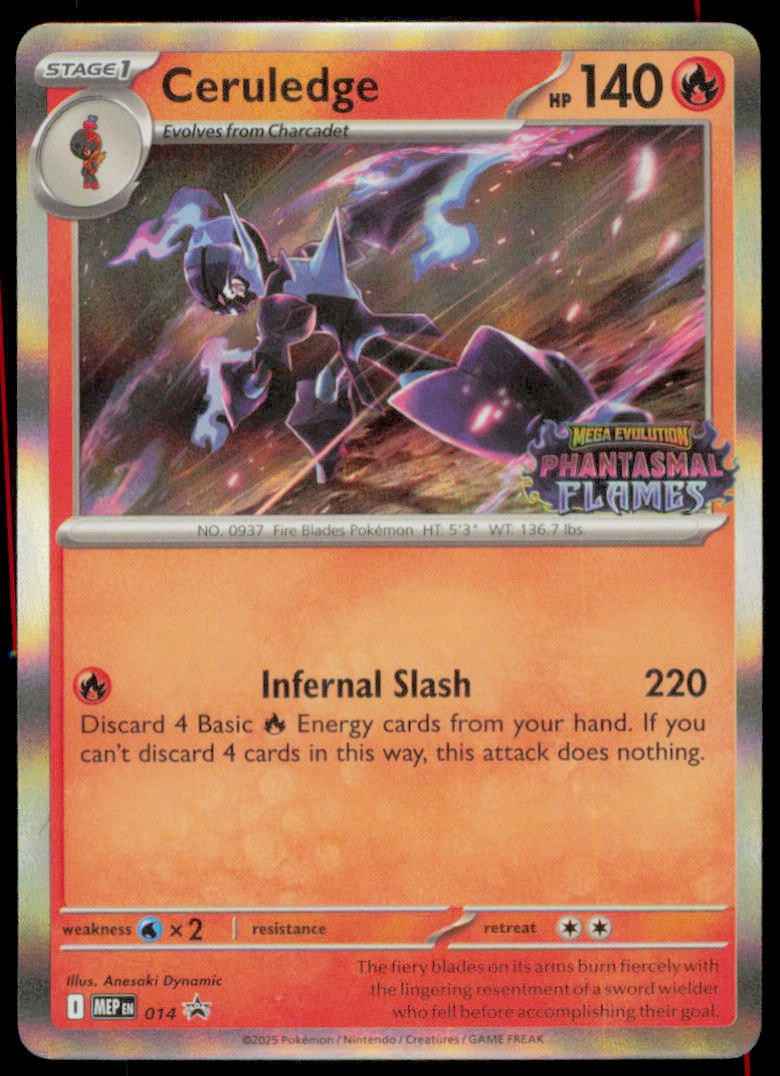Ceruledge (Prerelease) 014 Holo Promo ME: Mega Evolution Promo Pokemon Near Mint