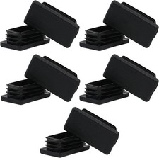 WZB, 2 Inch 2x2 Square Tube End Cap Plastic Plugs 12 Pack, 2 2 inches, Black