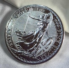 Royal Mint 2025 1oz Britannia 0.999 Silver Bullion Coin King Charles III 38.64 per troy oz