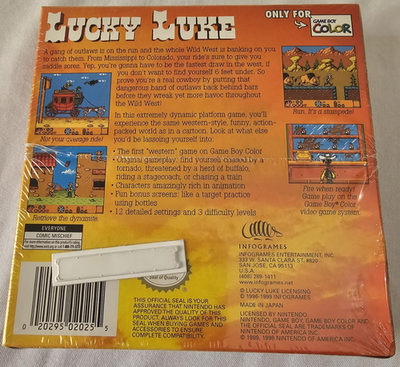 Jeu Game Boy - Lucky Luke - Cartouche Seule - Bon état - Jeu D'action-aventure