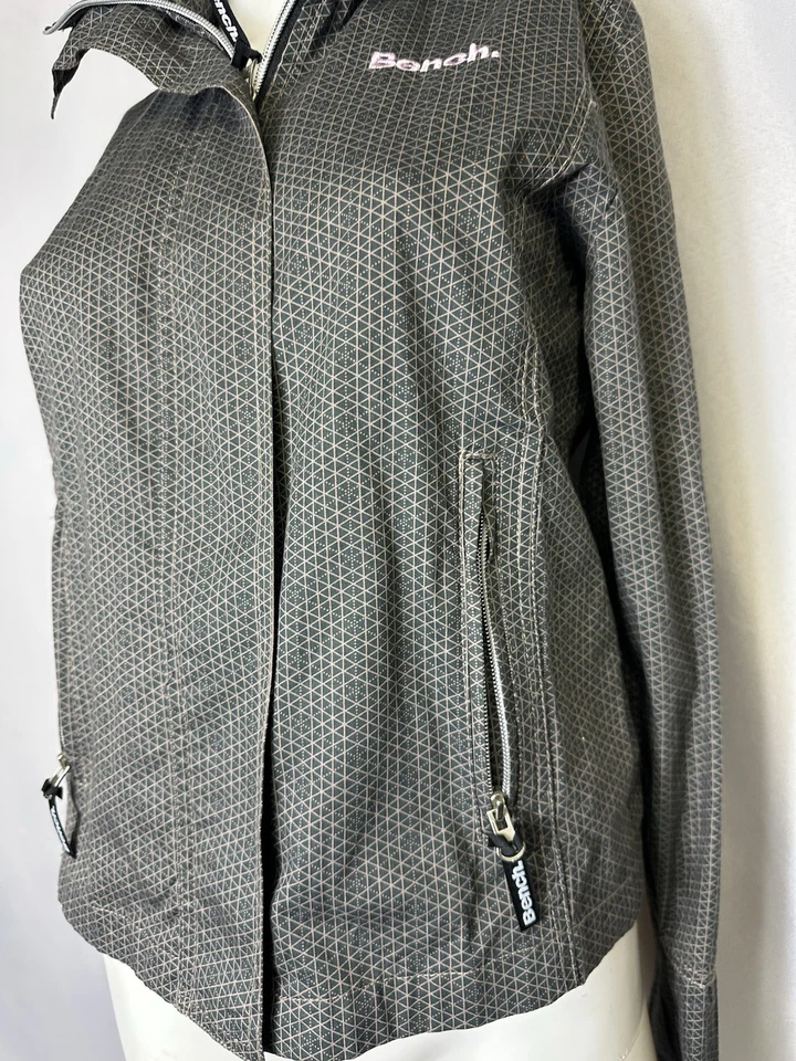 Bench Urbanwear Full Zip Jacket Womens Med Extra Long Sleeves Hidden Hood Skater - Image 4 of 4