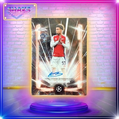 2024-25 Topps Chrome UEFA Club Competitions - Ethan Nwaneri Auto Black Lazer