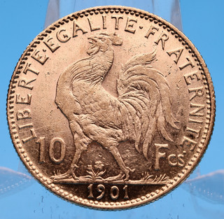 Frankreich 10 Francs 1901 Marianne Coq 3 23 Gramm 900 Gold Vz