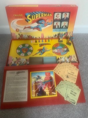 1954 Transogram Calling Superman Board Game Complete - Selling by Original Owner