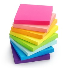 Bright Self Stick Notes, 3x3 Inch, 8 Pads 680 Sheets, Multicolor