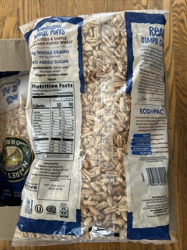 Natures Path Organic Khorasan Wheat Puffs 12 Count - Picture 2 of 3