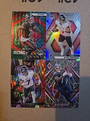 2025 Bijan Robinson 4 Card Lot - Phoneix/mosaic/select Atlanta Falcons