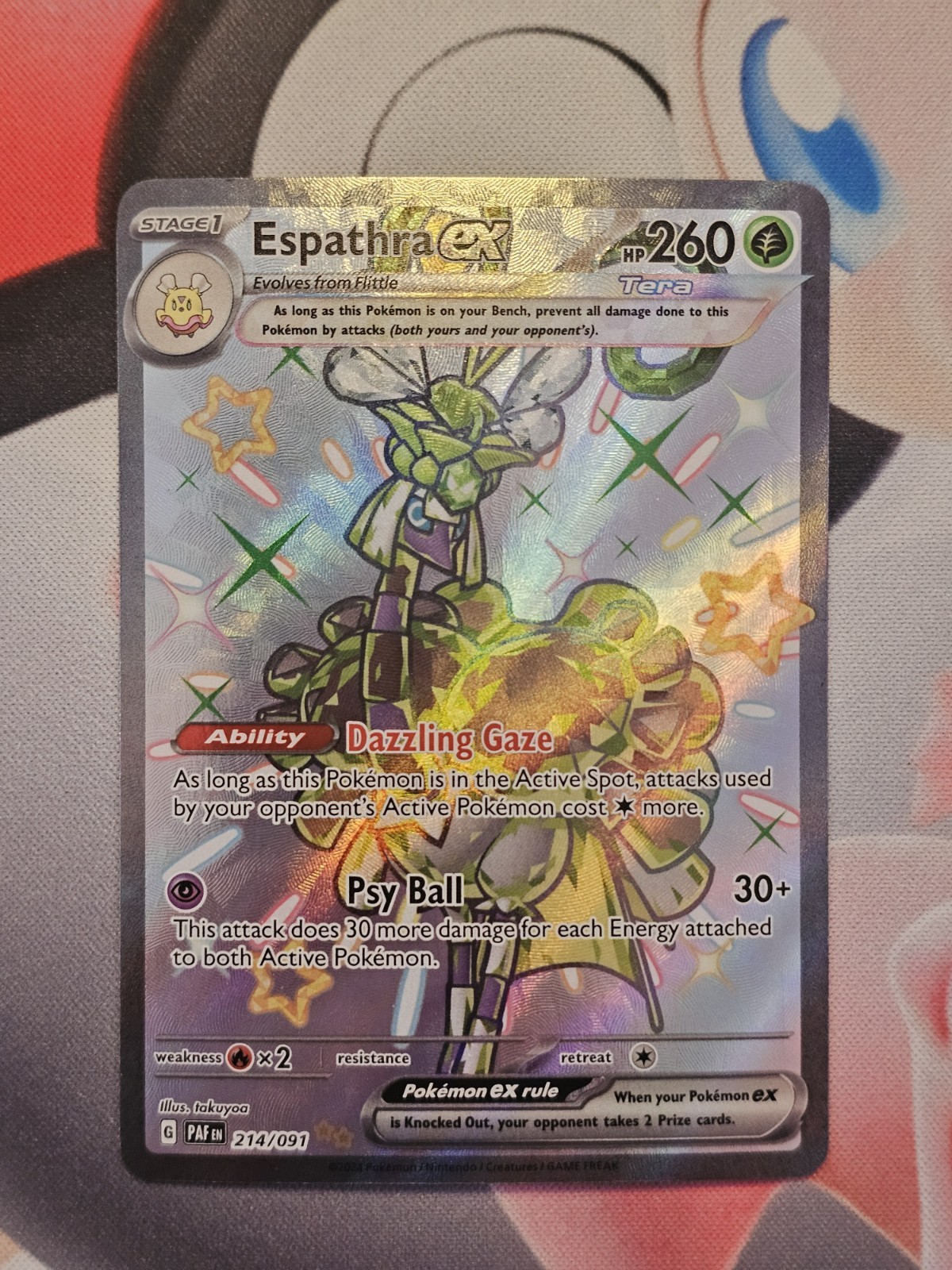 RAW Espathra ex - 214/091 Shiny Ultra Rare SV: Paldean Fates 214/091 NM