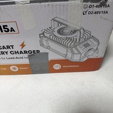 48V 15A Golf Cart Battery Charger for EZGO RXV  TXT   3-Pin Plug with LED