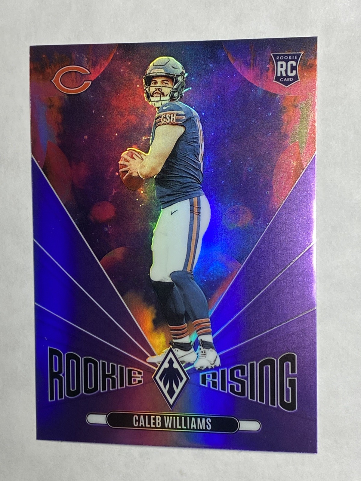 2024 Panini Phoenix Rookie Rising Caleb Williams #RR-CWS Purple (RC) Bears