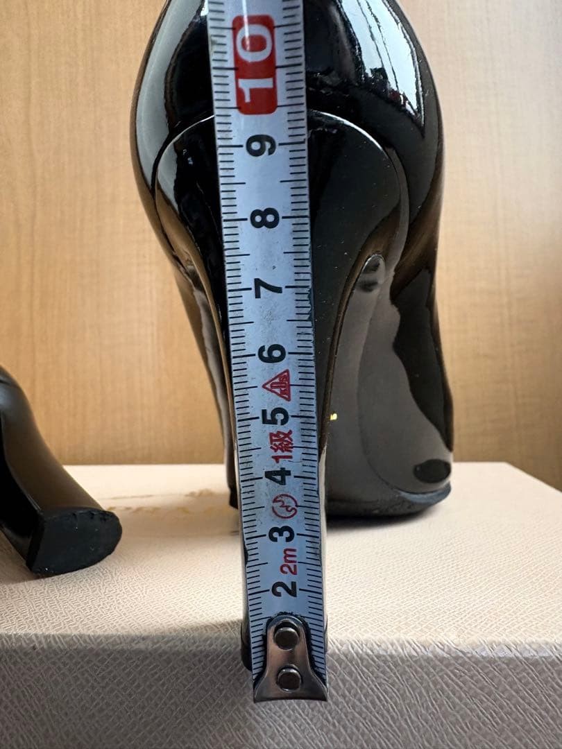 Rare PRADA Black Open Toe Pumps Size 38.5 EU 38.5 US 8.5 High Heel Elegant image 7