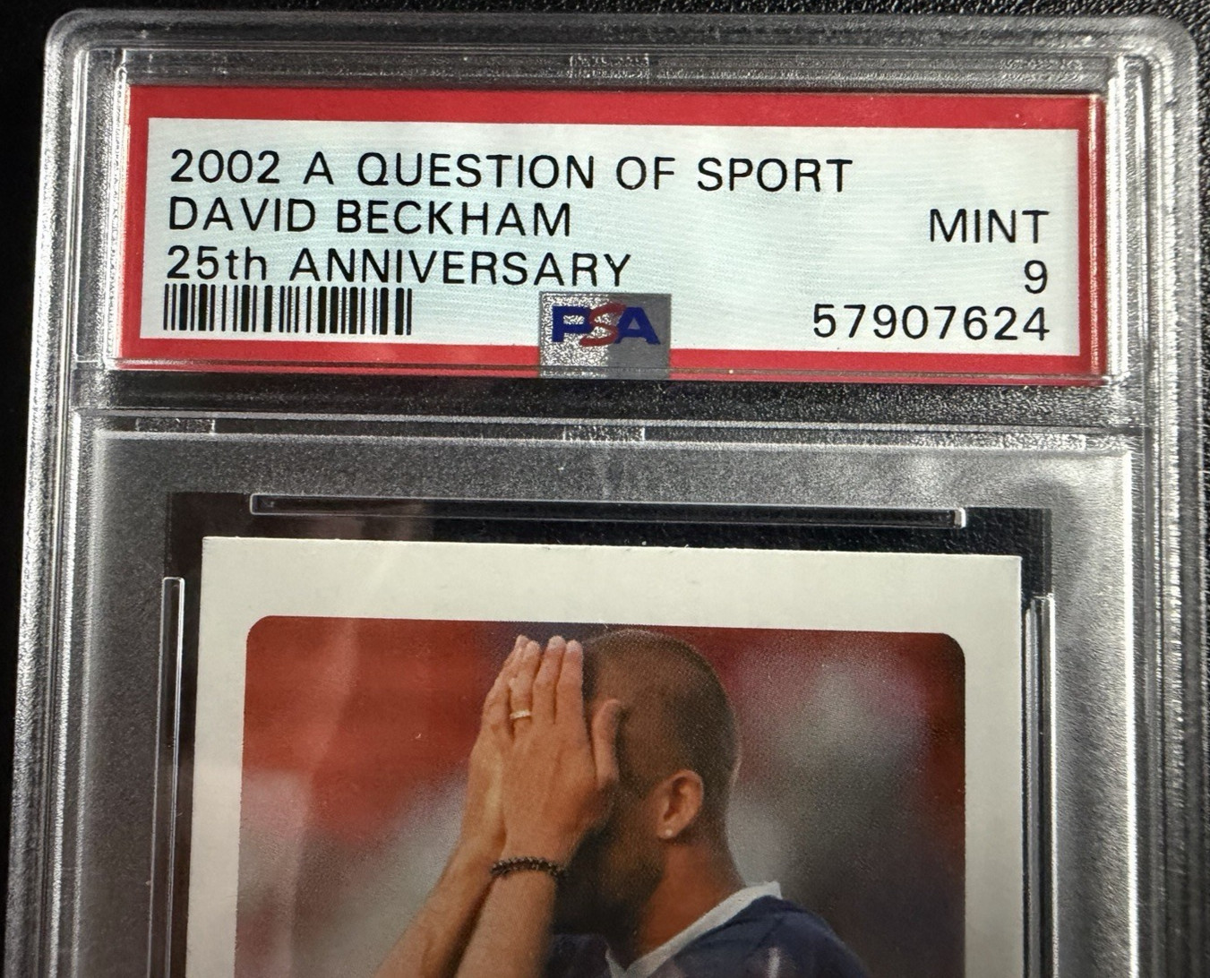 David Beckham 2002 A Question of Sport 25th Anniversary PSA 9 England Man U view 5