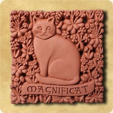 Magnificat Superior Garden Cat Tapestry Hand Craft Crafted Decorative Wall Tile