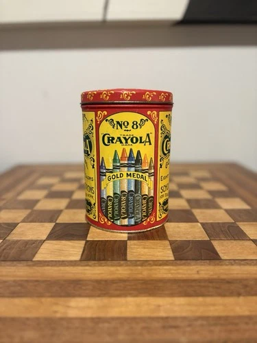 Vintage 82 Replica Original 1903 Crayola No. 8 Gold Medal School Crayons can.