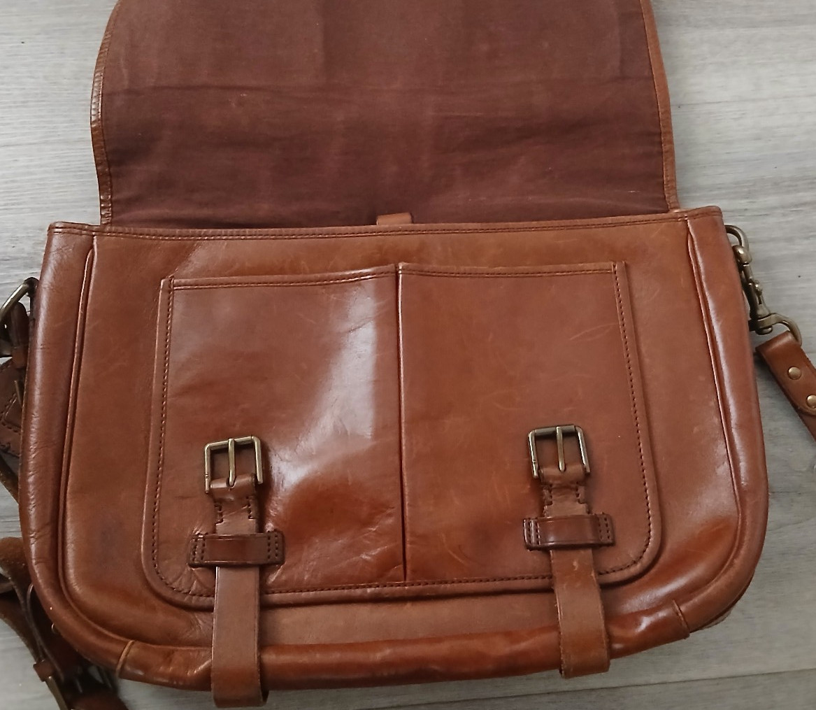 Vintage Polo Ralph Lauren Heritage Leather Briefcase Messenger Bag - 17" X 12" image 4