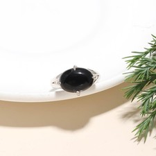 Black Onyx Gemstone 925 Sterling Silver Handmade Ring Jewelry