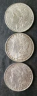1887, 1896, and 1904 O $1 Morgan Silver Dollars