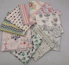 10 Piece Fat Quarters by Dear Stella for Hawthorne Supply Co  Birds Pineapple