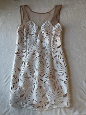 NWT Fashion Nova Women’s Large White Floral Lace Sweetheart Bodycon Mini Dress